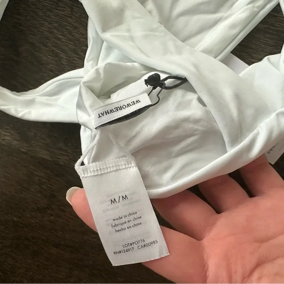 NWT WeWoreWhat Bandeau Swim Top - Size M - Picture 5 of 5